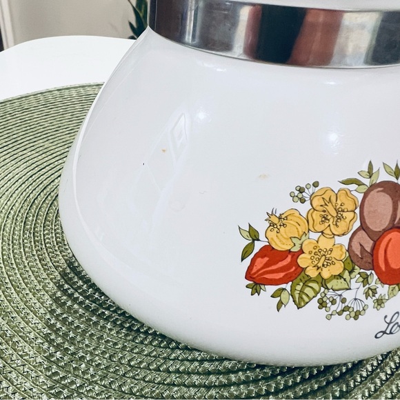 Vtg Corning Ware P-104 Spice of Life "Le The" 6 Cup Coffee Tea Pot Kettle W/Lid - Picture 10 of 10